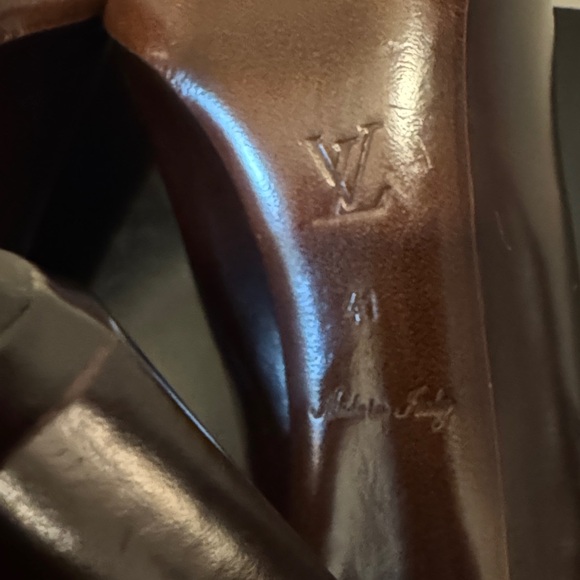 Louis Vuitton Two-Tone Brown and Yellow Heels - Picture 14 of 16